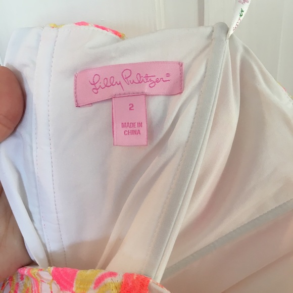 Lilly Pulitzer neon pink dress - Picture 3 of 5